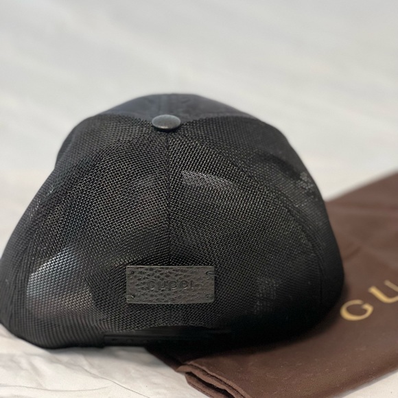 Gucci Nylon Monogram Baseball Hat M Black - Picture 3 of 6
